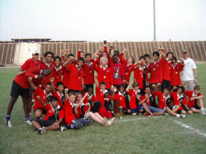 ISPP Rugby tournament winners at the Olympic Stadium 2005